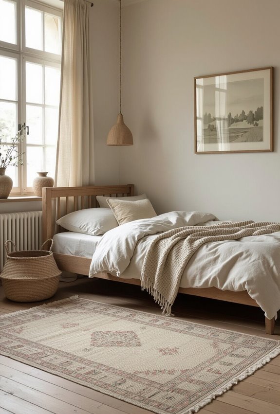 layered vintage rugs create depth