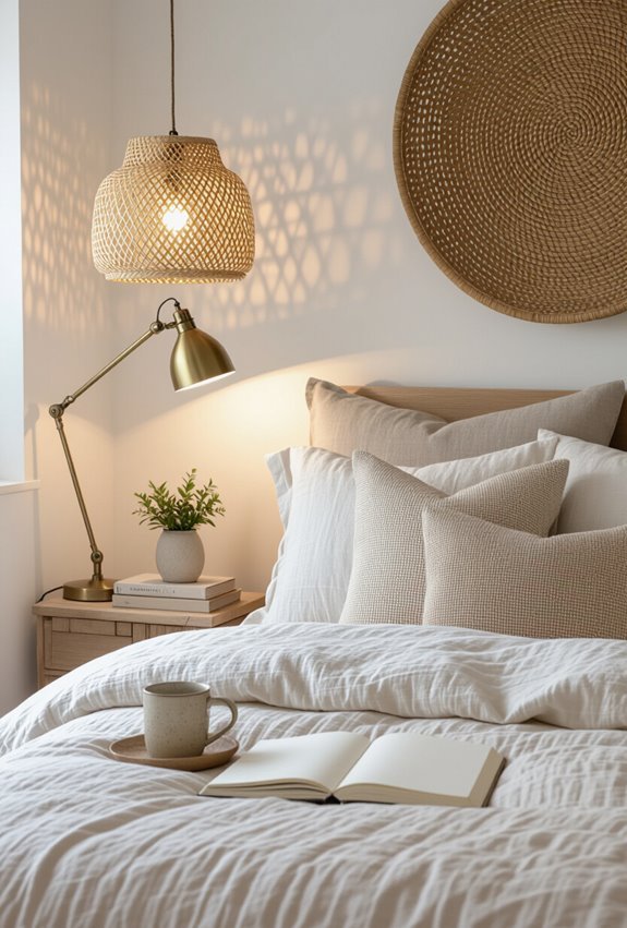 layered warm adjustable bedroom lighting