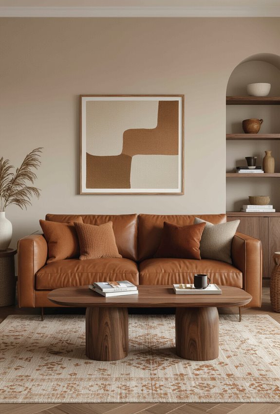 layered warm brown gradients