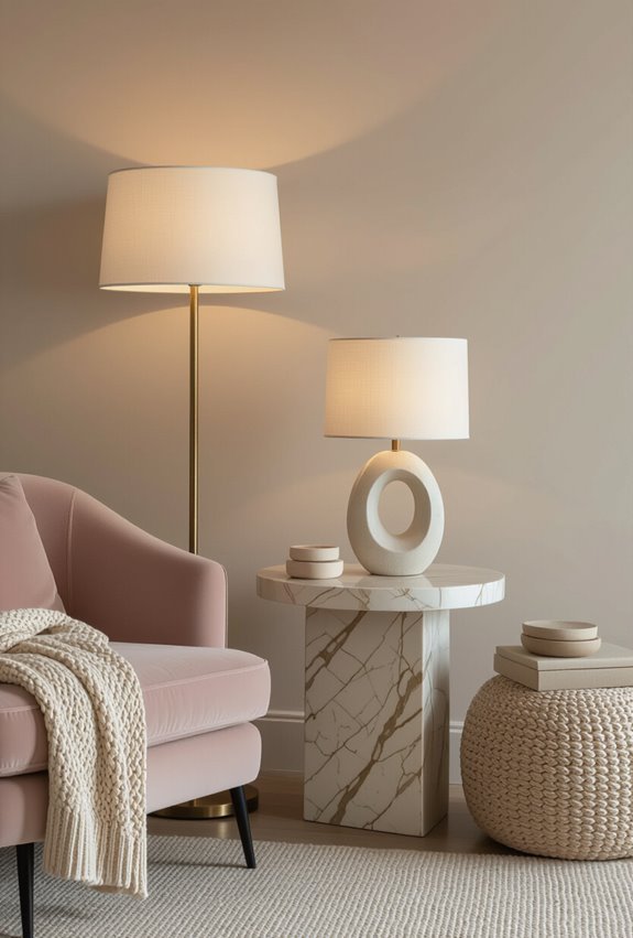 layered warm lighting accents