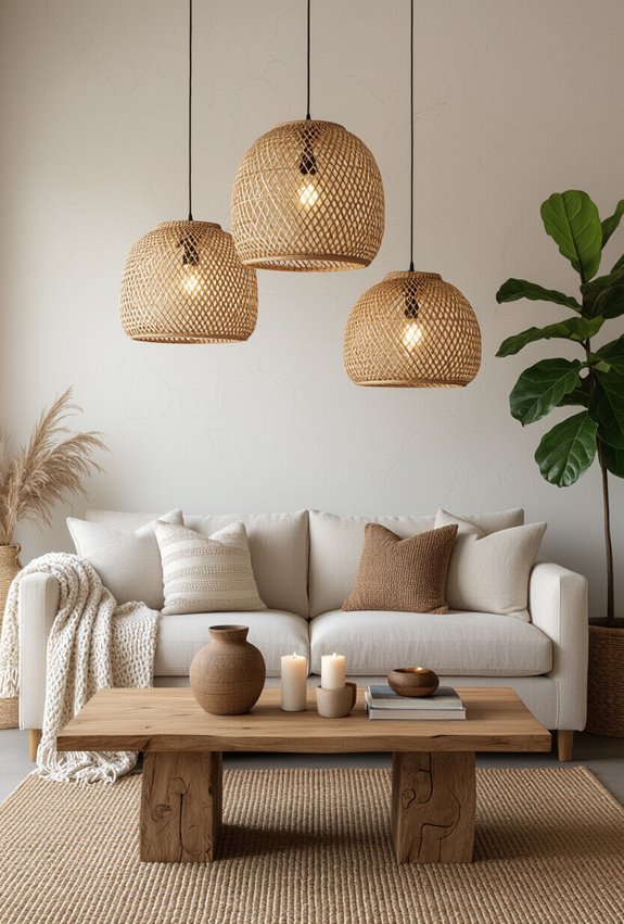 layered warm textured lighting