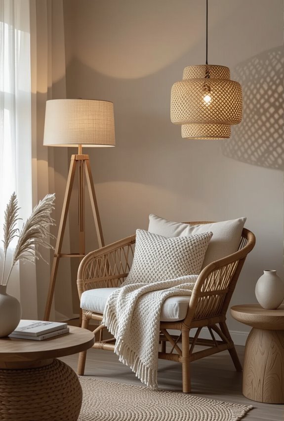 layered warm textured lighting
