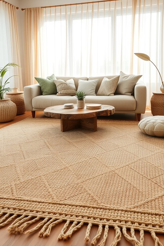 layered woven rug textures