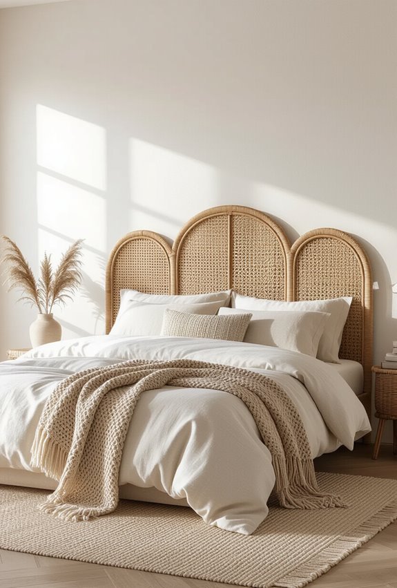 layered woven textured headboards