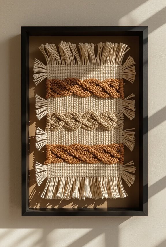 layered woven textures in shadow