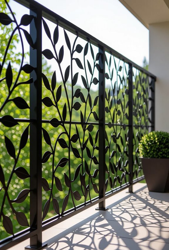 leaf and vine balcony grills