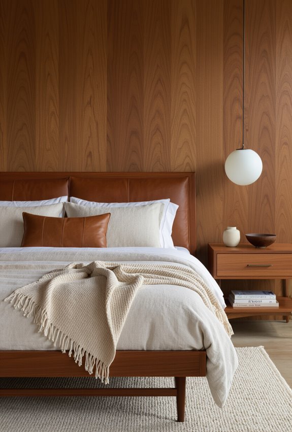 leather and teak textures