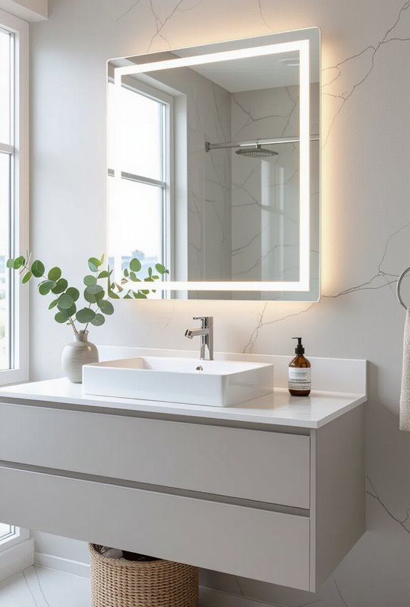 led backlit mirrors with dimming