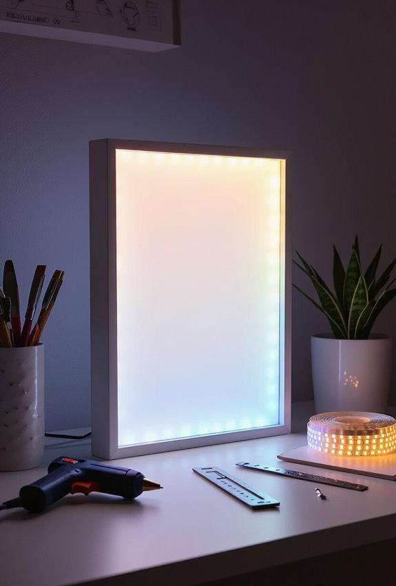 led framed ambient poster lighting