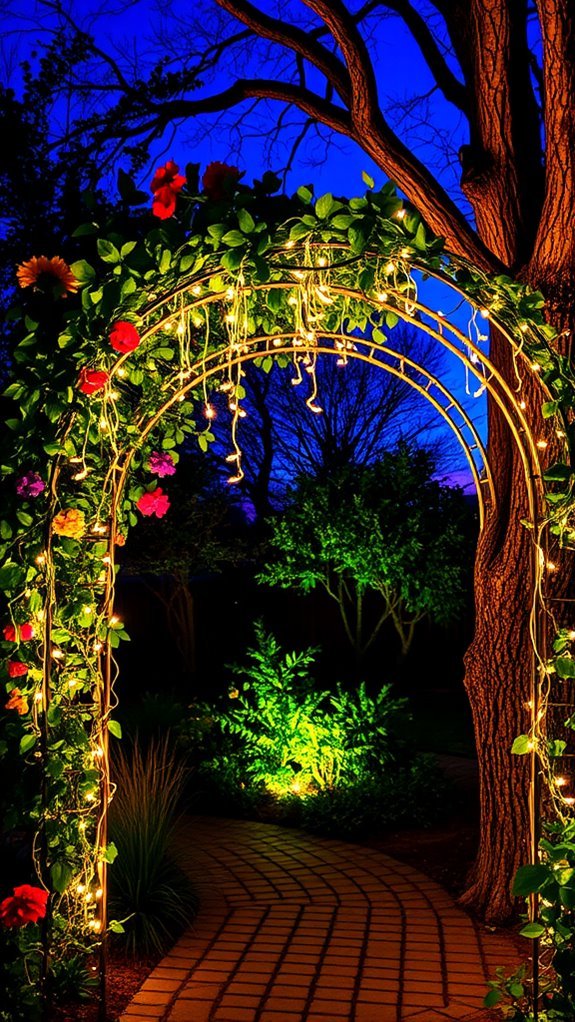 led garden arch lighting