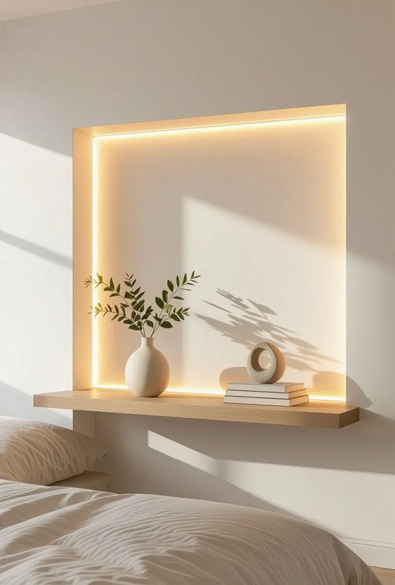 led strips highlight art