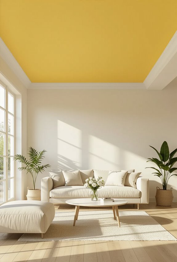 lemon chiffon ceiling brightening