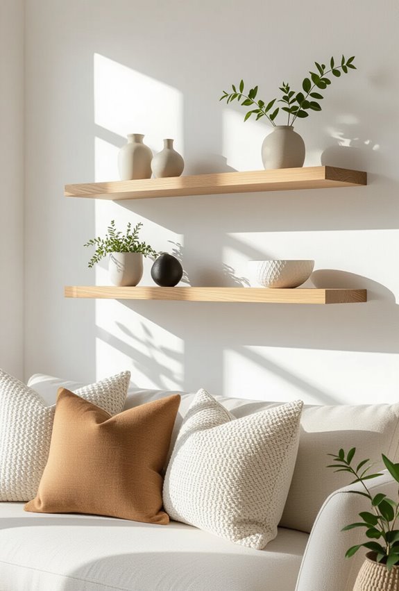 light airy floating displays