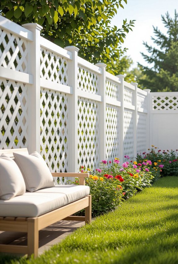 light airy lattice privacy panels