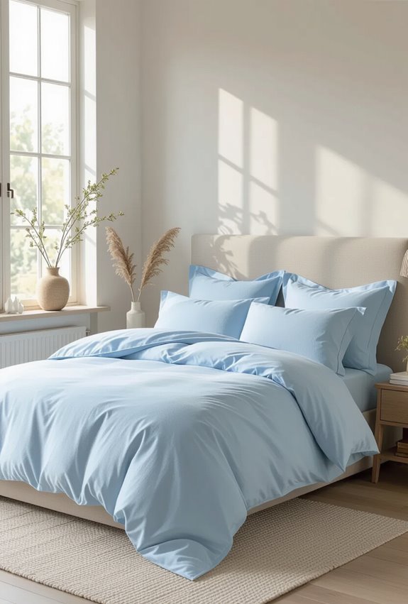 light blue airy coastal bedding