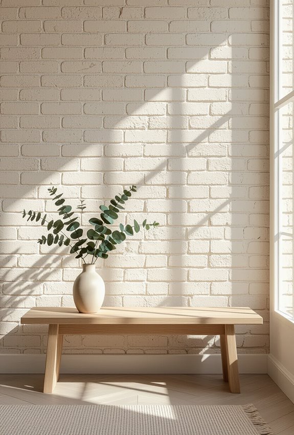 light colored brick brightens spaces