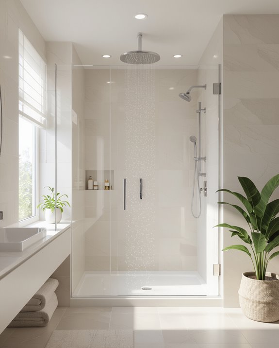 light colored tiles expand space