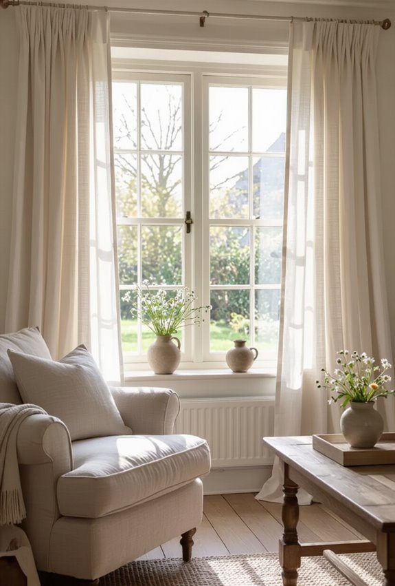 light filtering soft linen curtains