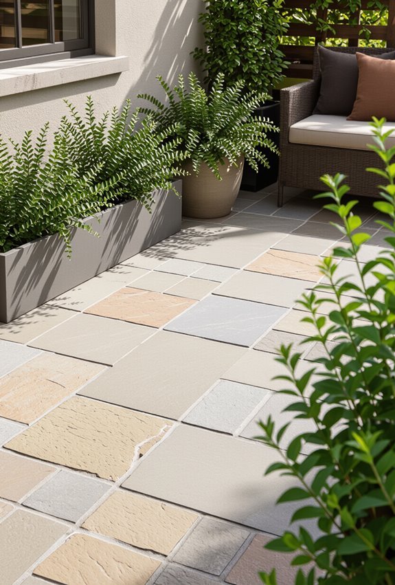 light neutrals with gray contrasts