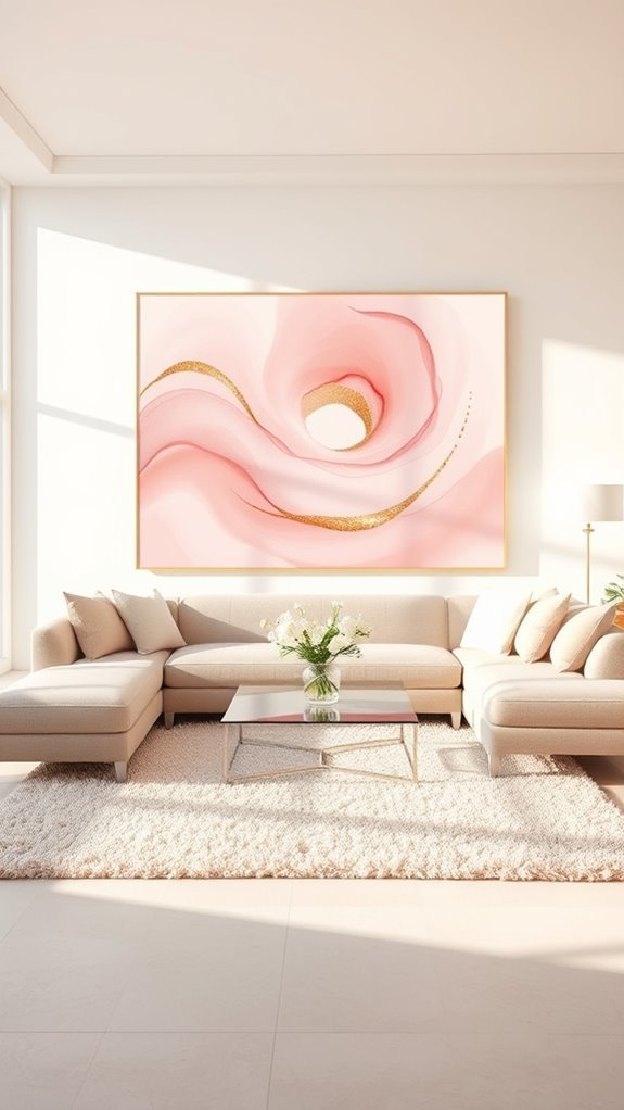 light pink abstract decor