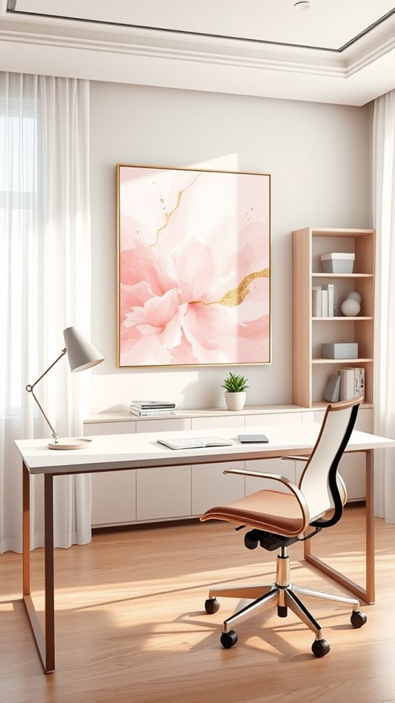 light pink office inspiration