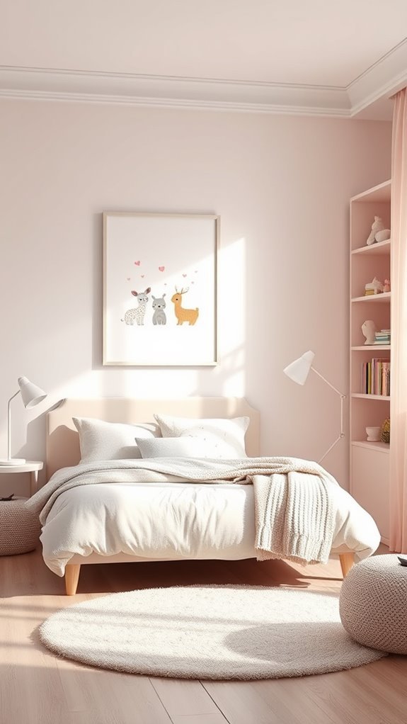 light pink playful art