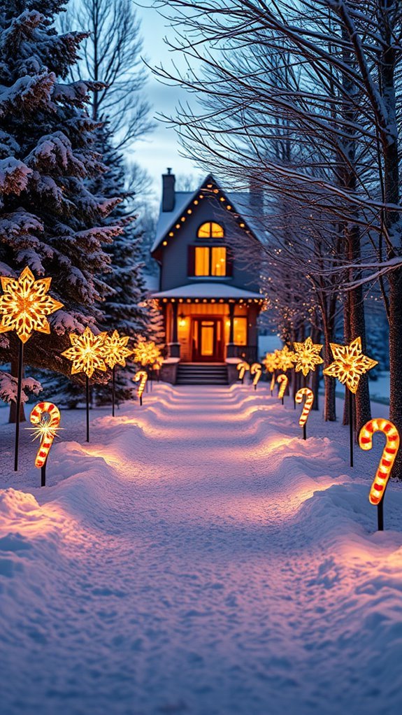 light up festive pathway markers