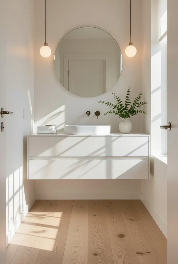 light wood floors brighten space