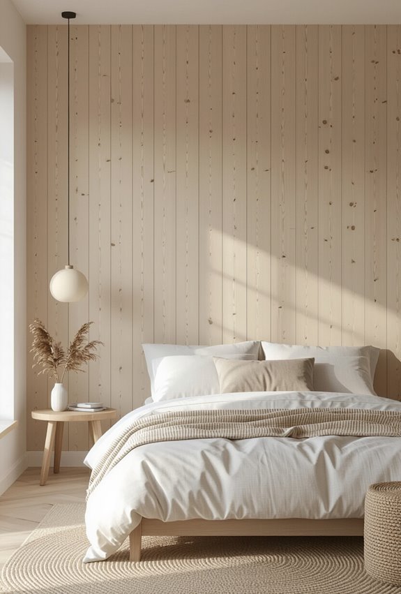 light wood scandinavian bedroom