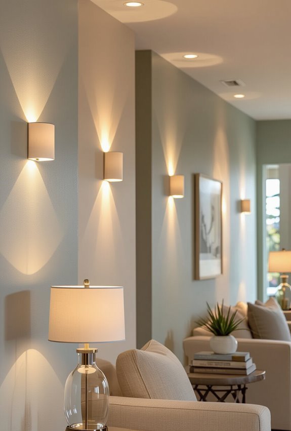 lighting enhances wall mood