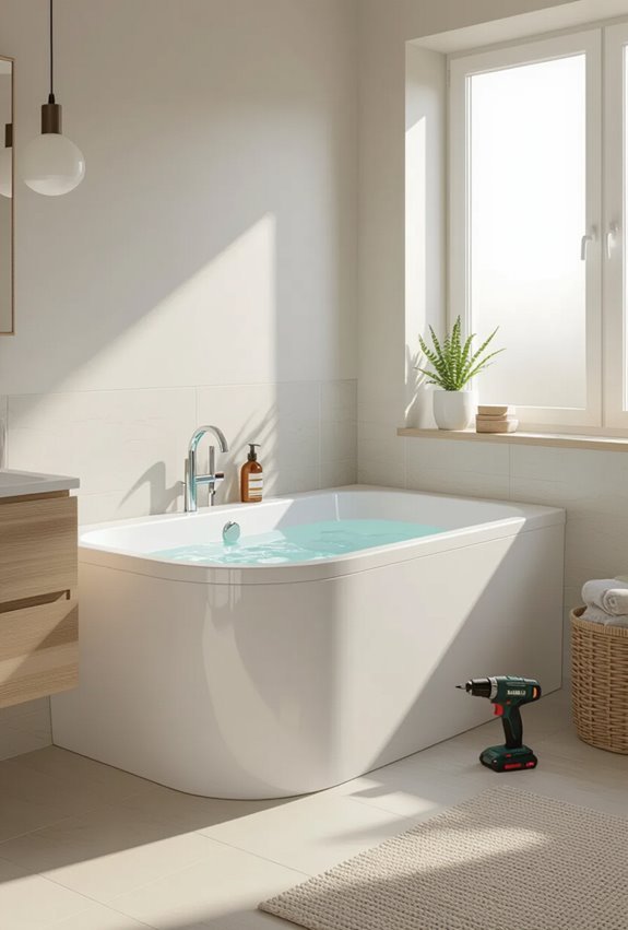 lightweight acrylic and fiberglass tubs