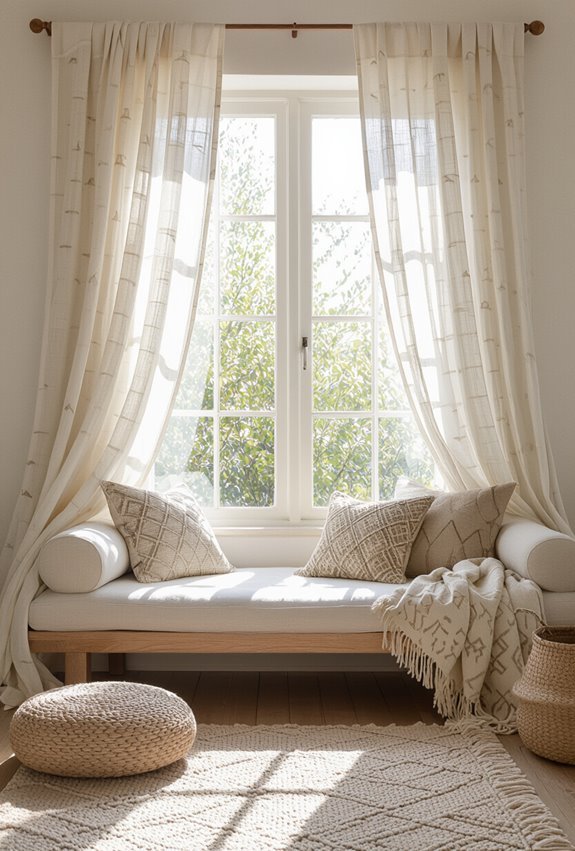 lightweight layered sheer curtains