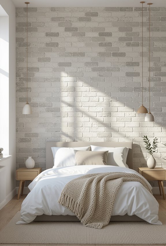 lightweight textured faux brick accent