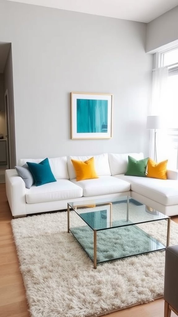 limit colorful accents usage