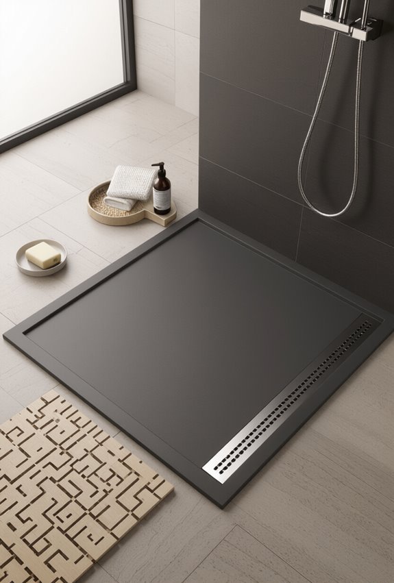linear wall drain installation