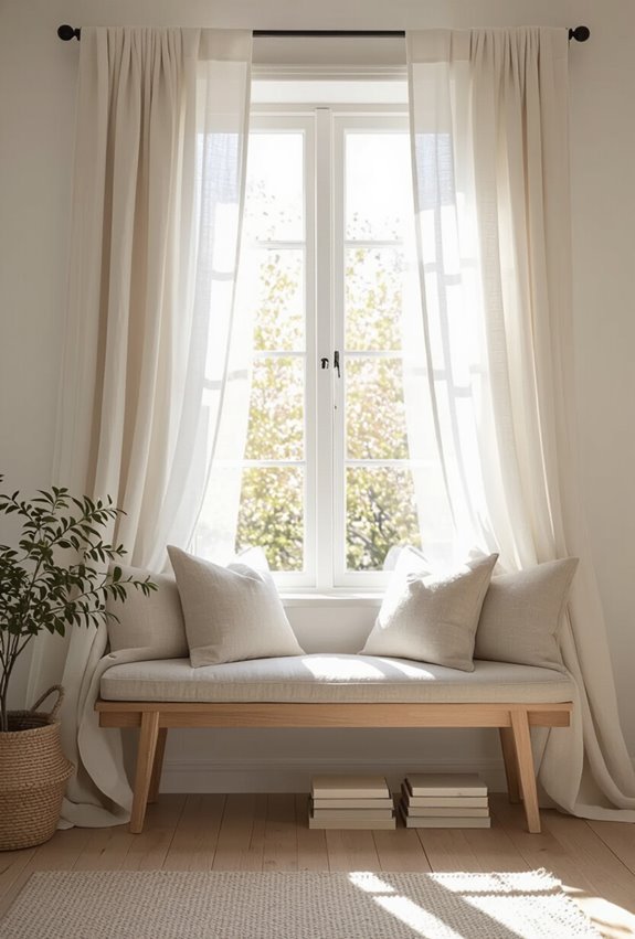 linen curtains with sheers