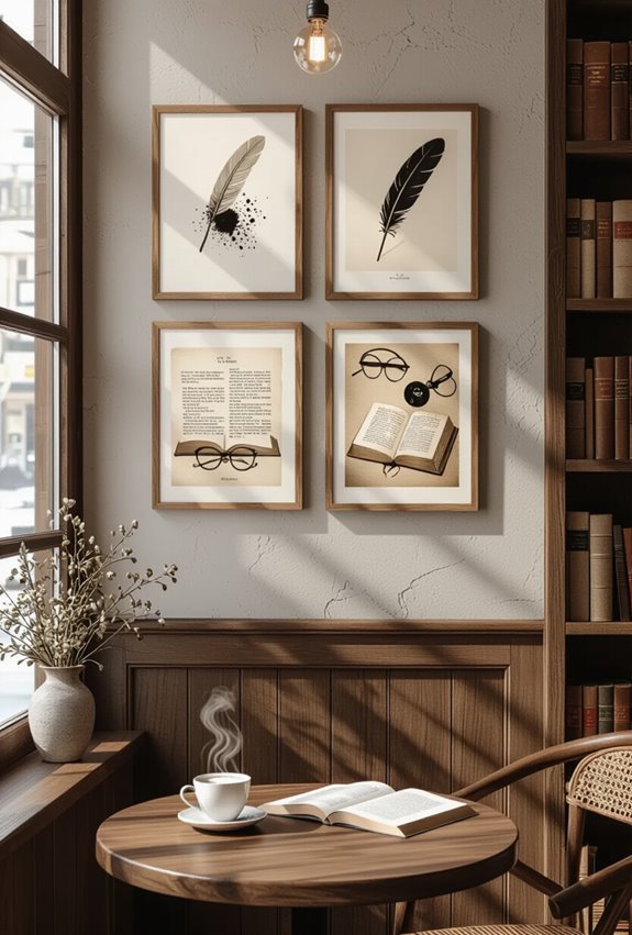 literary inspired wall art
