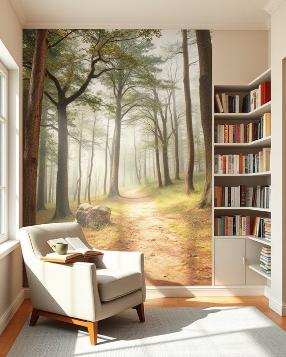 literary themed wall transformation