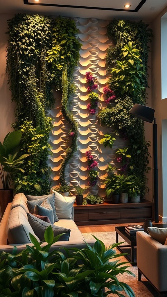 living plant wall design