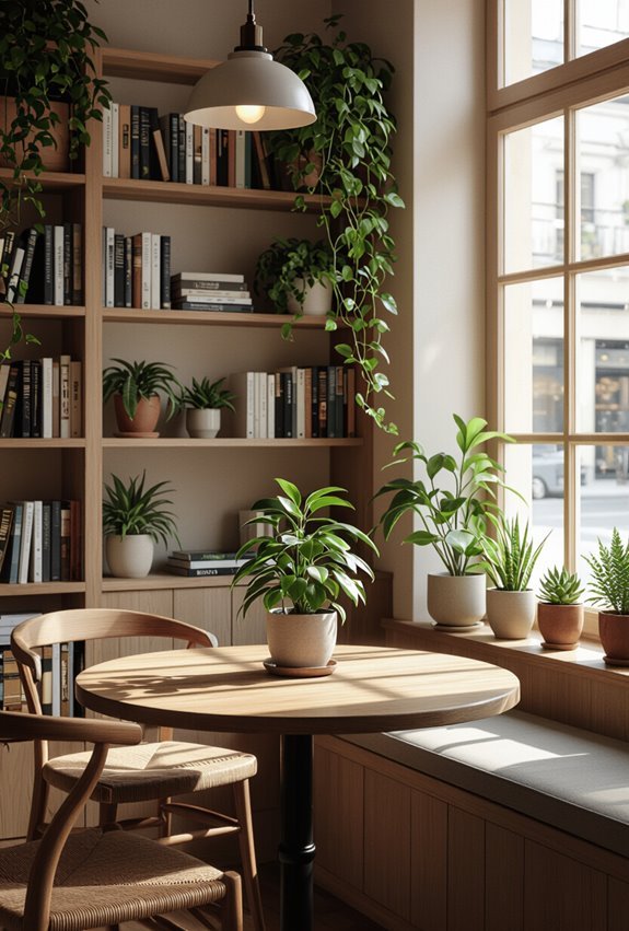 living walls and trailing pothos