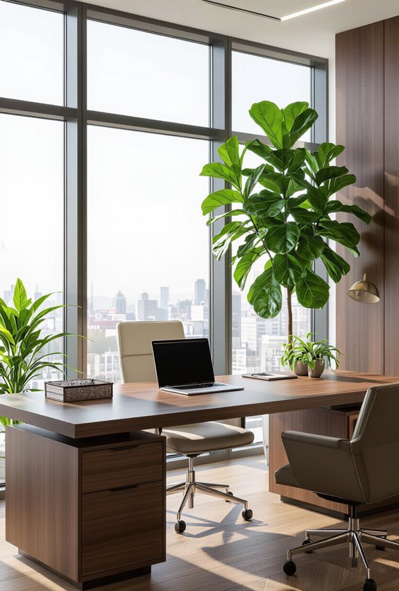 living walls potted palms