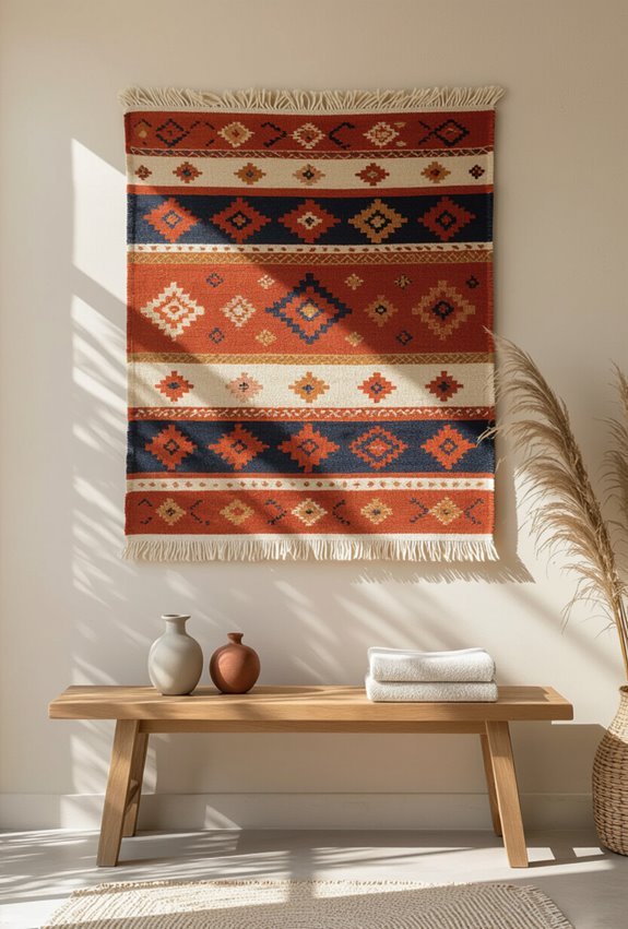 local artisan woven statement wall