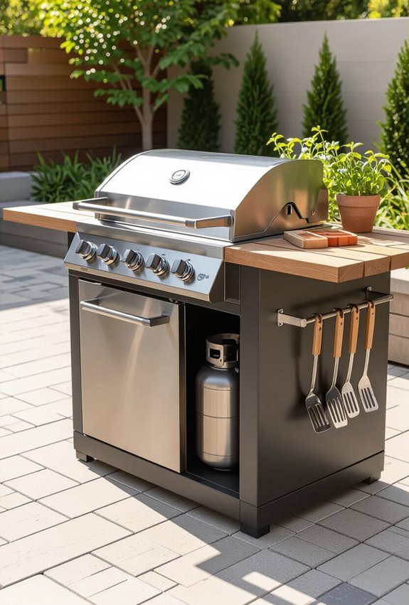 lockable kid safe grilling station