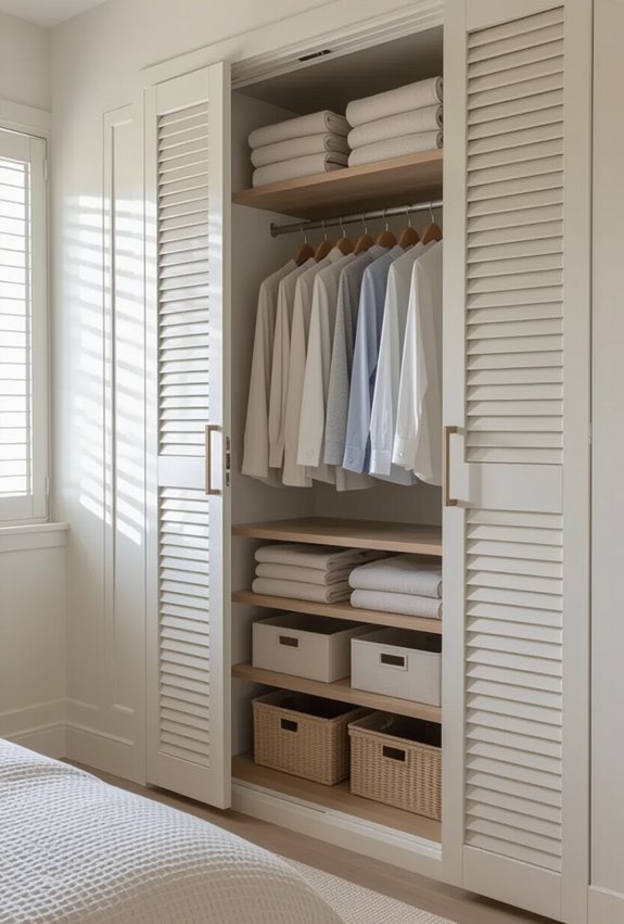 louvered ventilated wardrobe doors