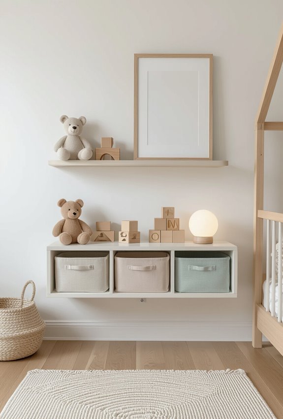 low anchored rounded edge shelving