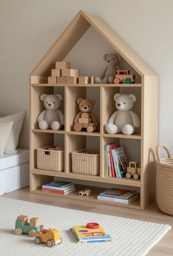 low labeled accessible toy storage