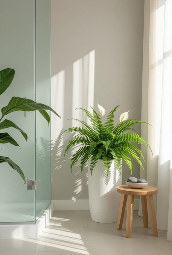 low light humidity loving bathroom plants