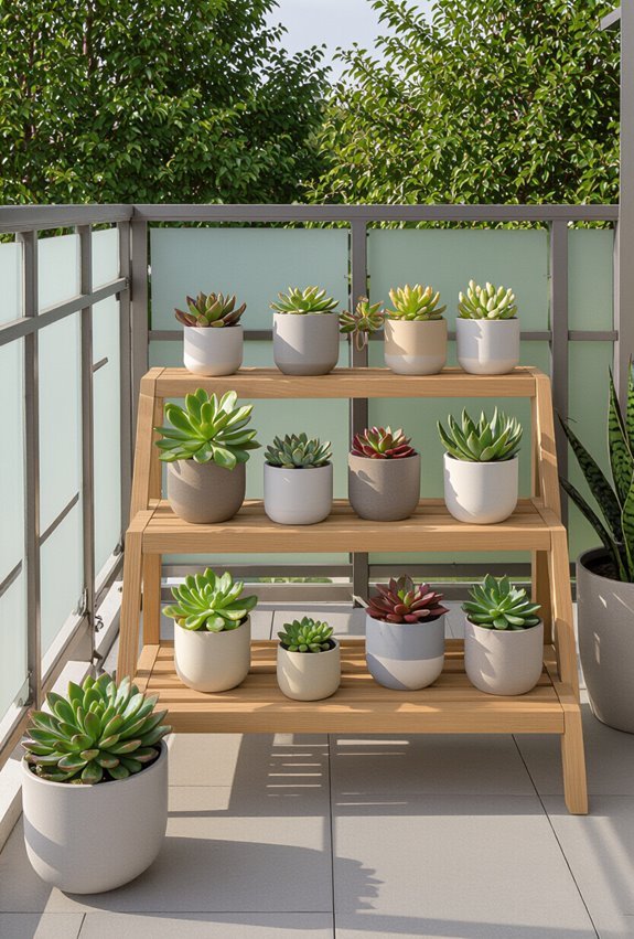 low maintenance compact succulent display