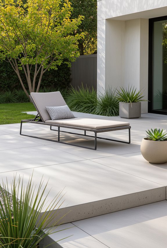 low maintenance sealed concrete patios
