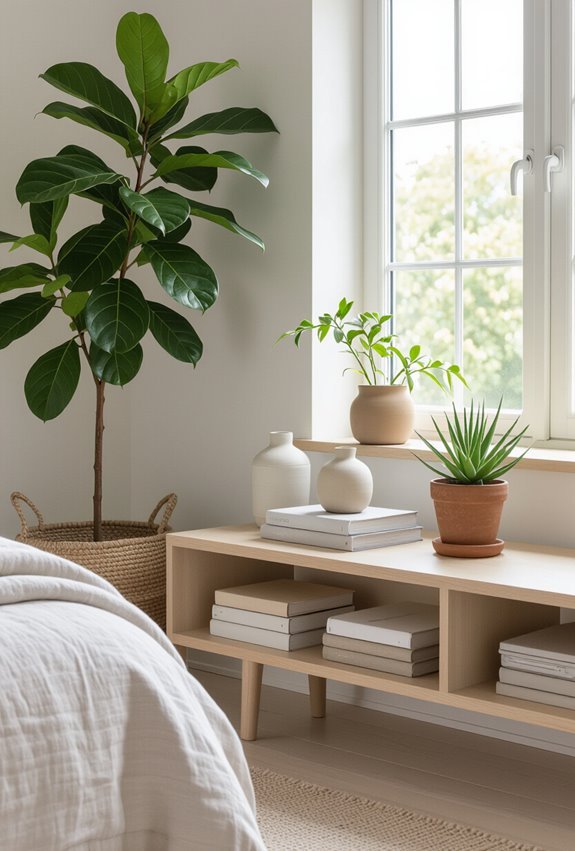 low profile birch storage credenza